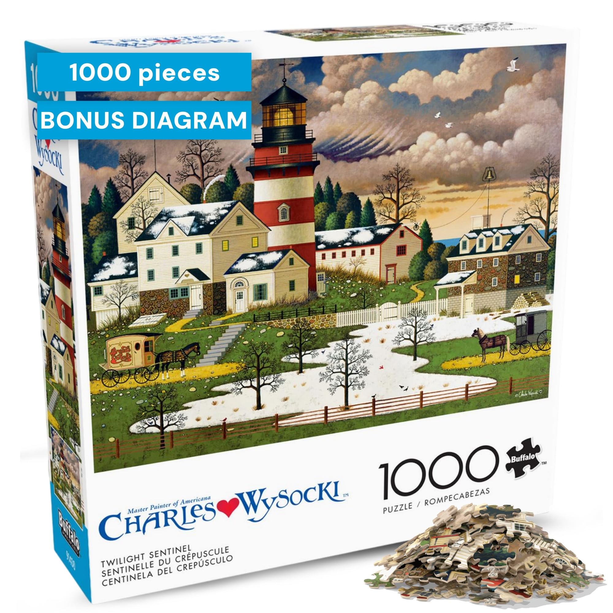 Amazon.com: Buffalo Games - Charles Wysocki - Twilight Sentinel